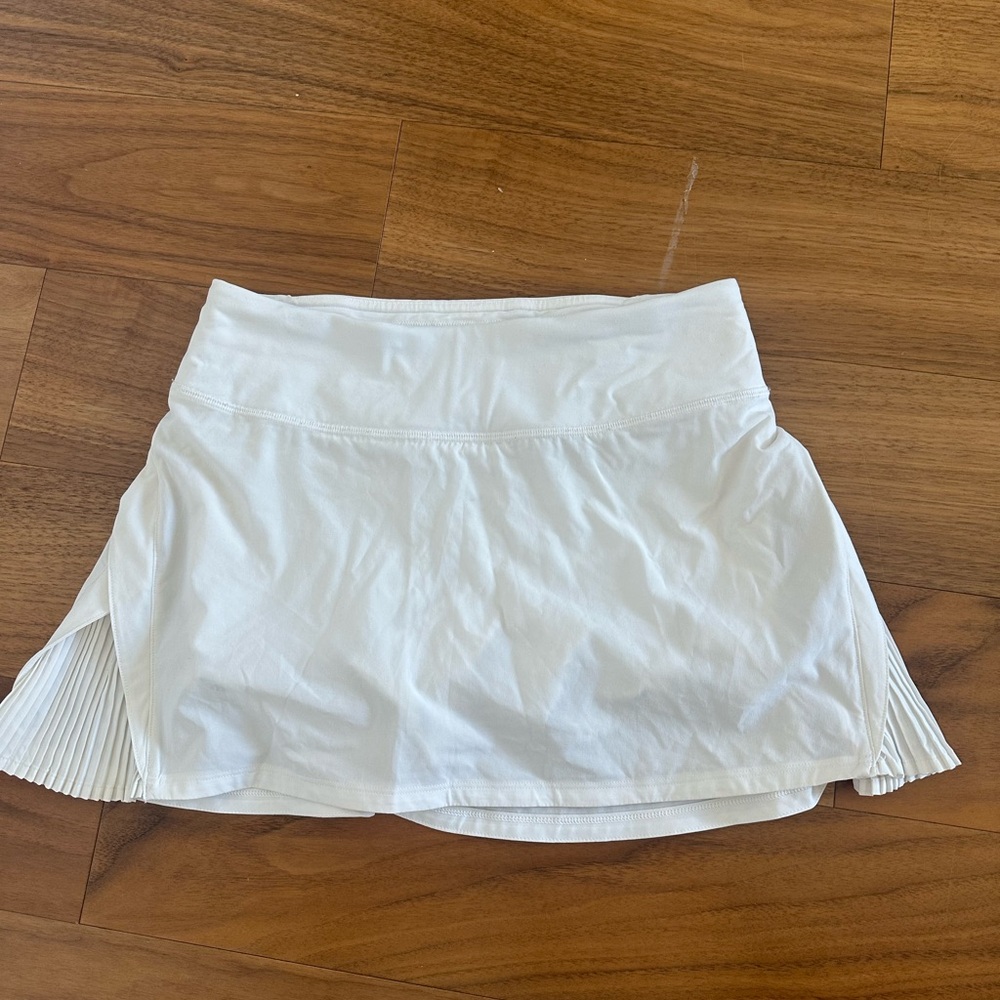 Lululemon Athletica White Pleated Mini Skirt
